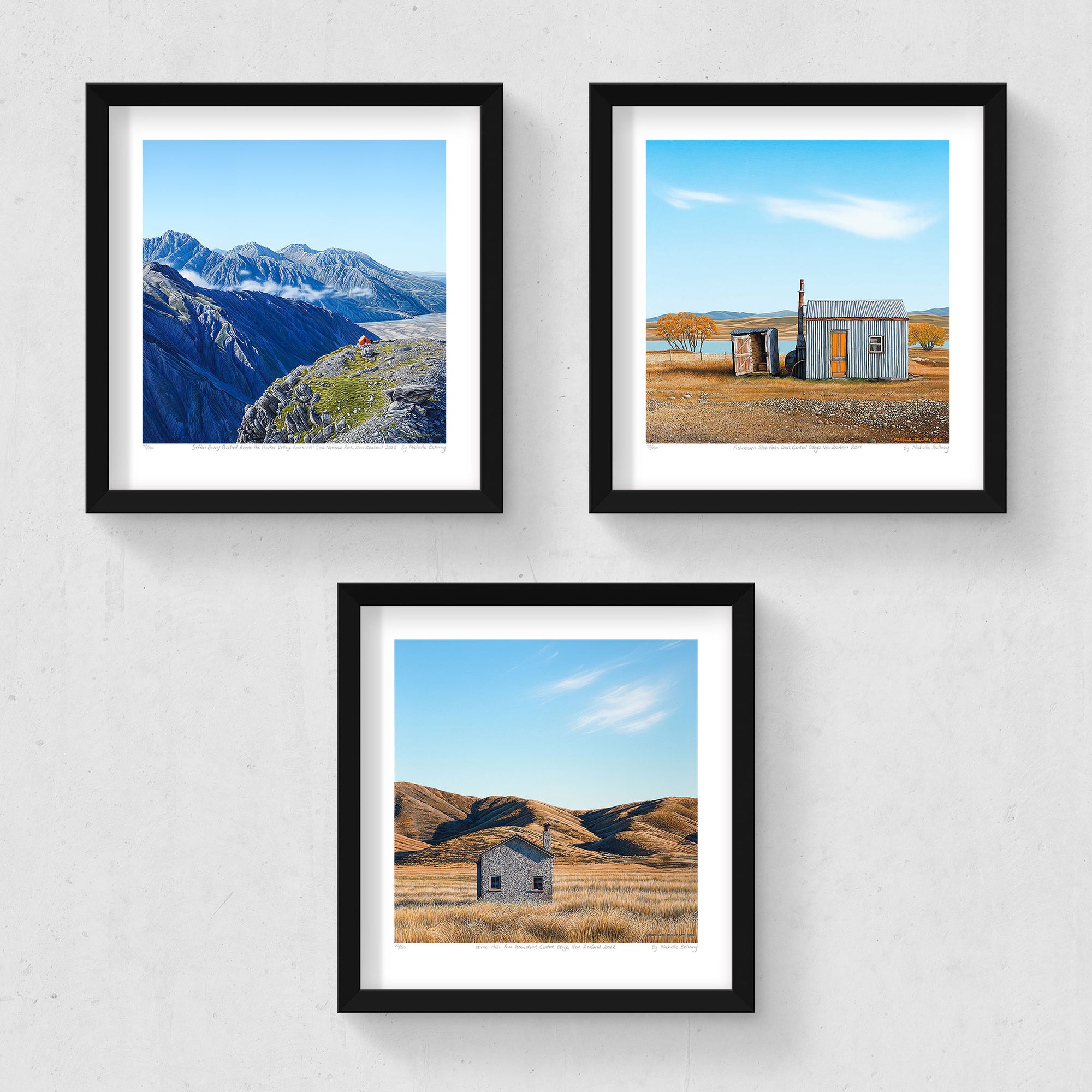 Set of 3 - Petite Prints - NZ South