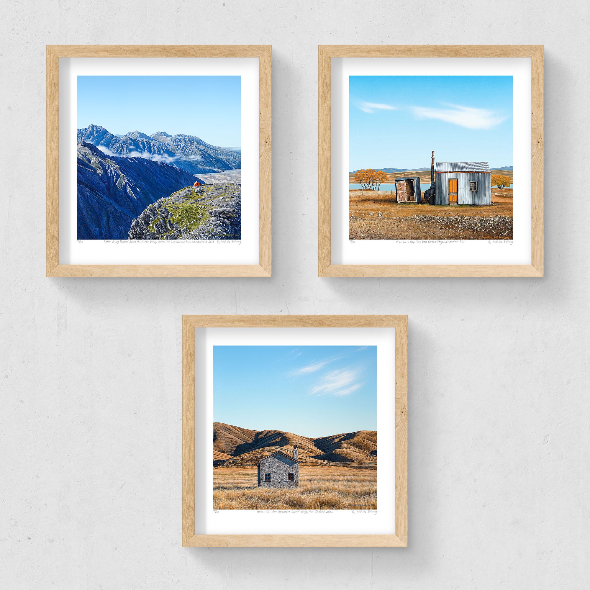 Set of 3 - Petite Prints - NZ South