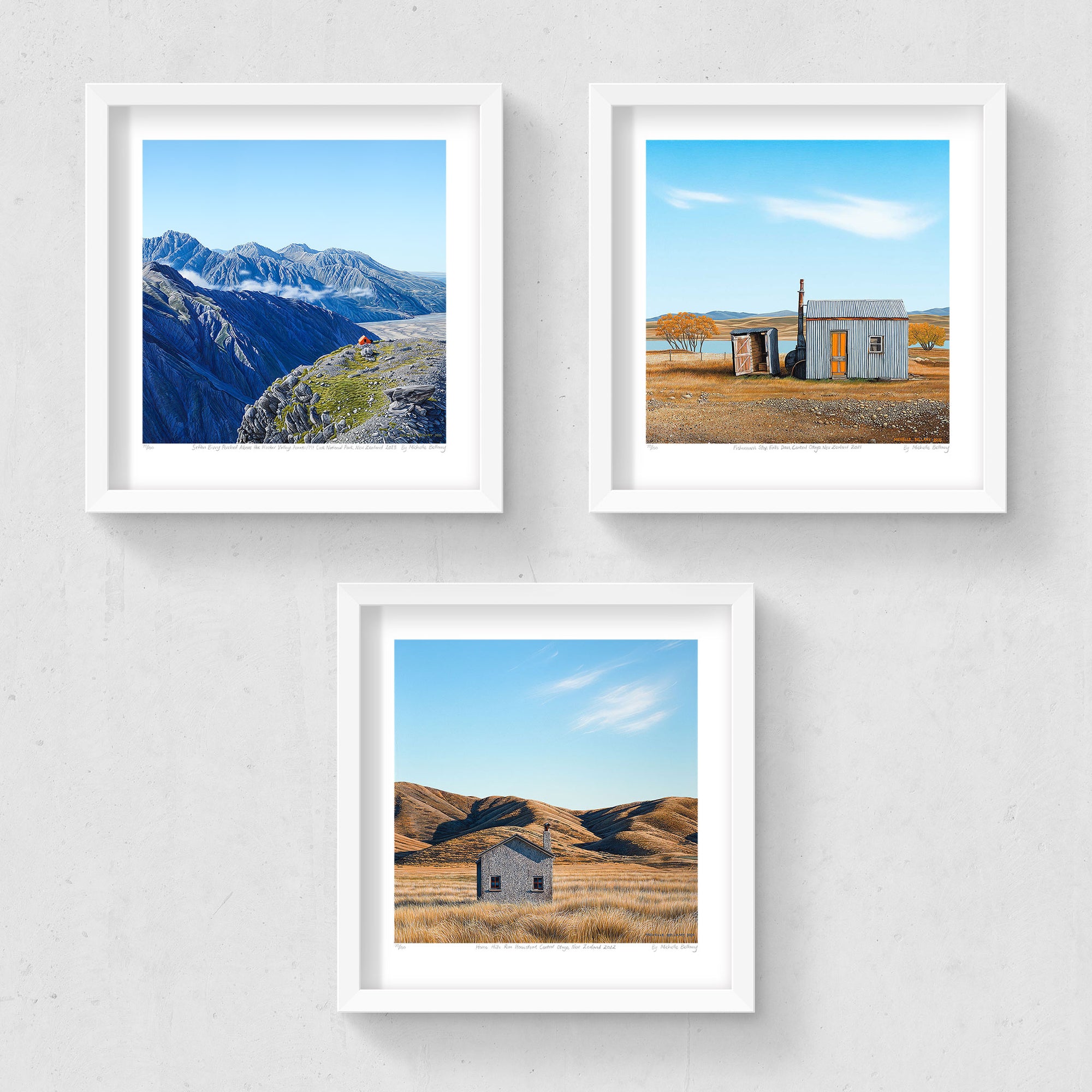Set of 3 - Petite Prints - NZ South