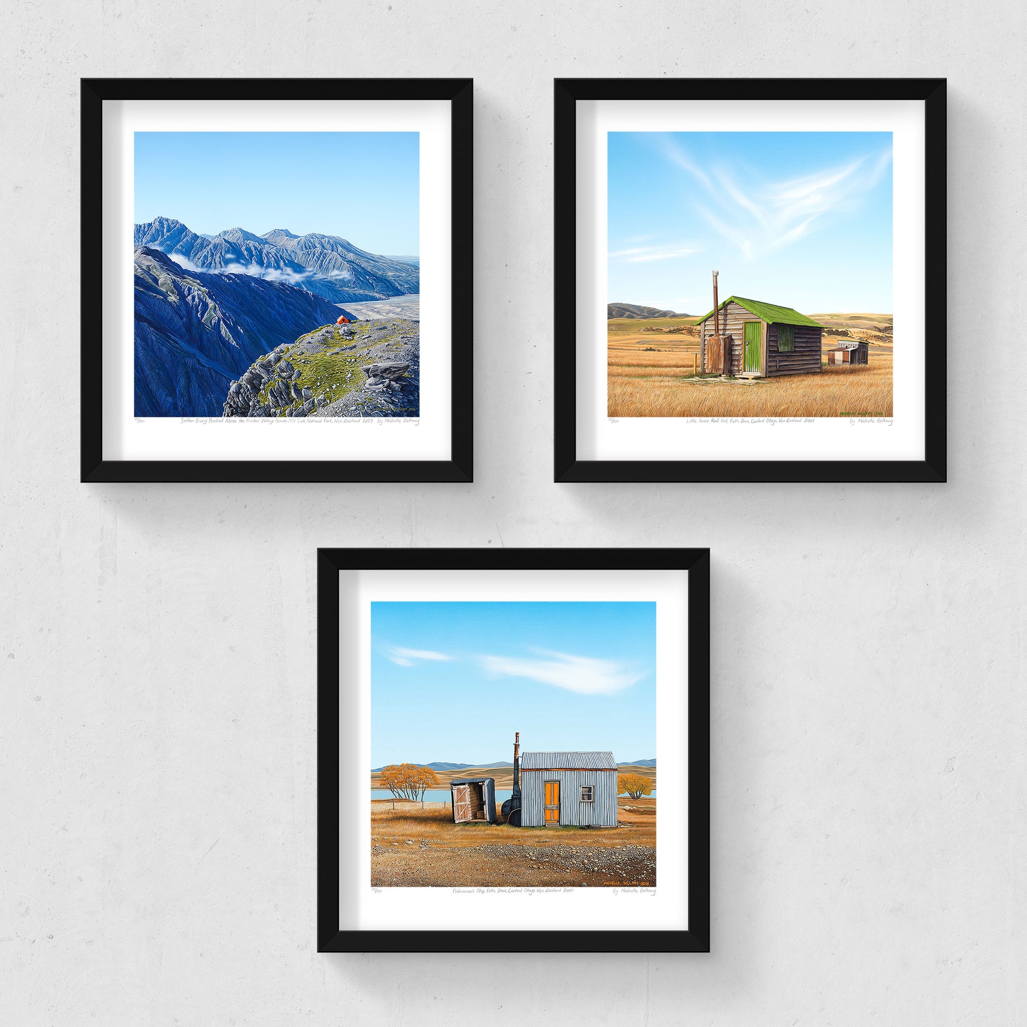 Set of 3 - Petite Prints - NZ South