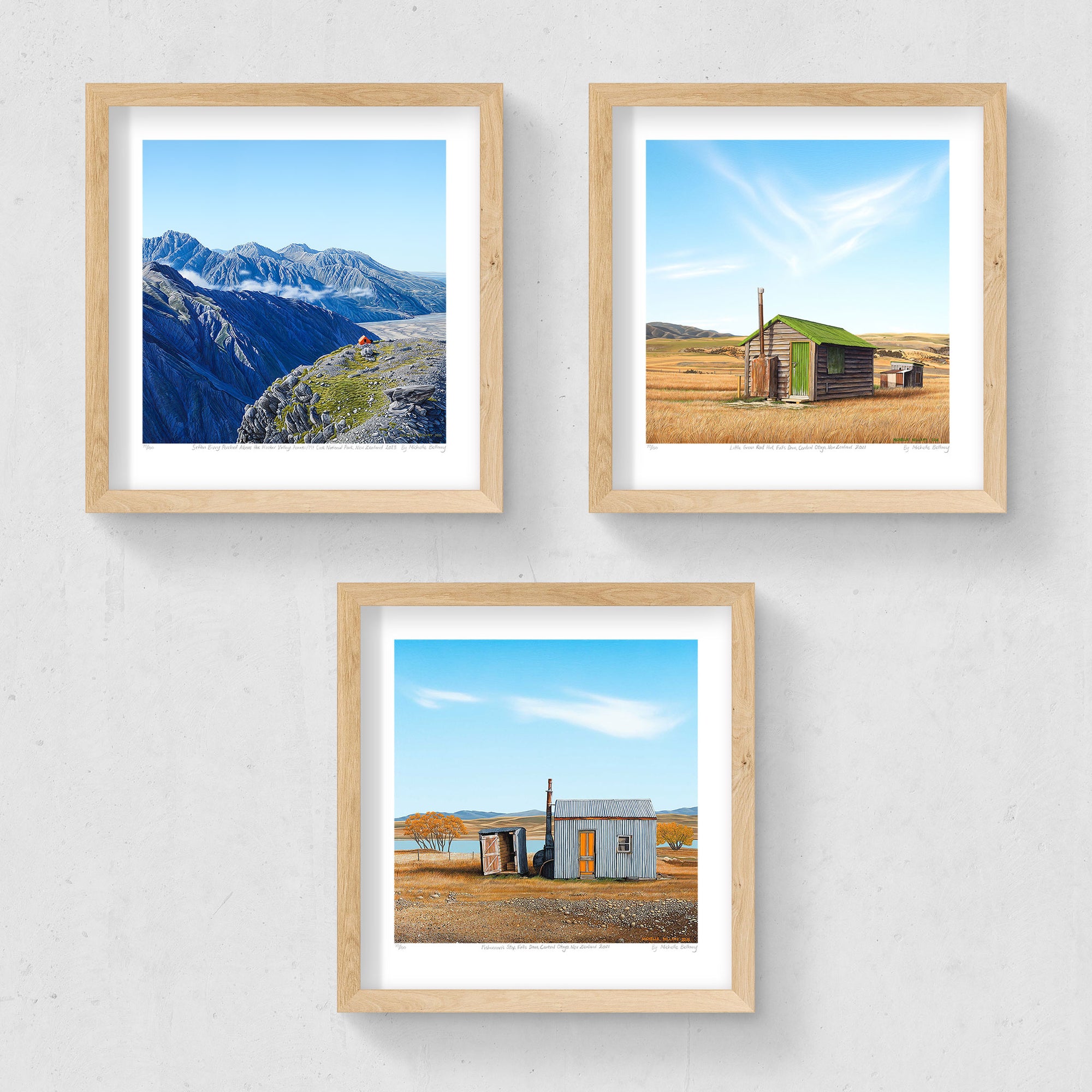 Set of 3 - Petite Prints - NZ South
