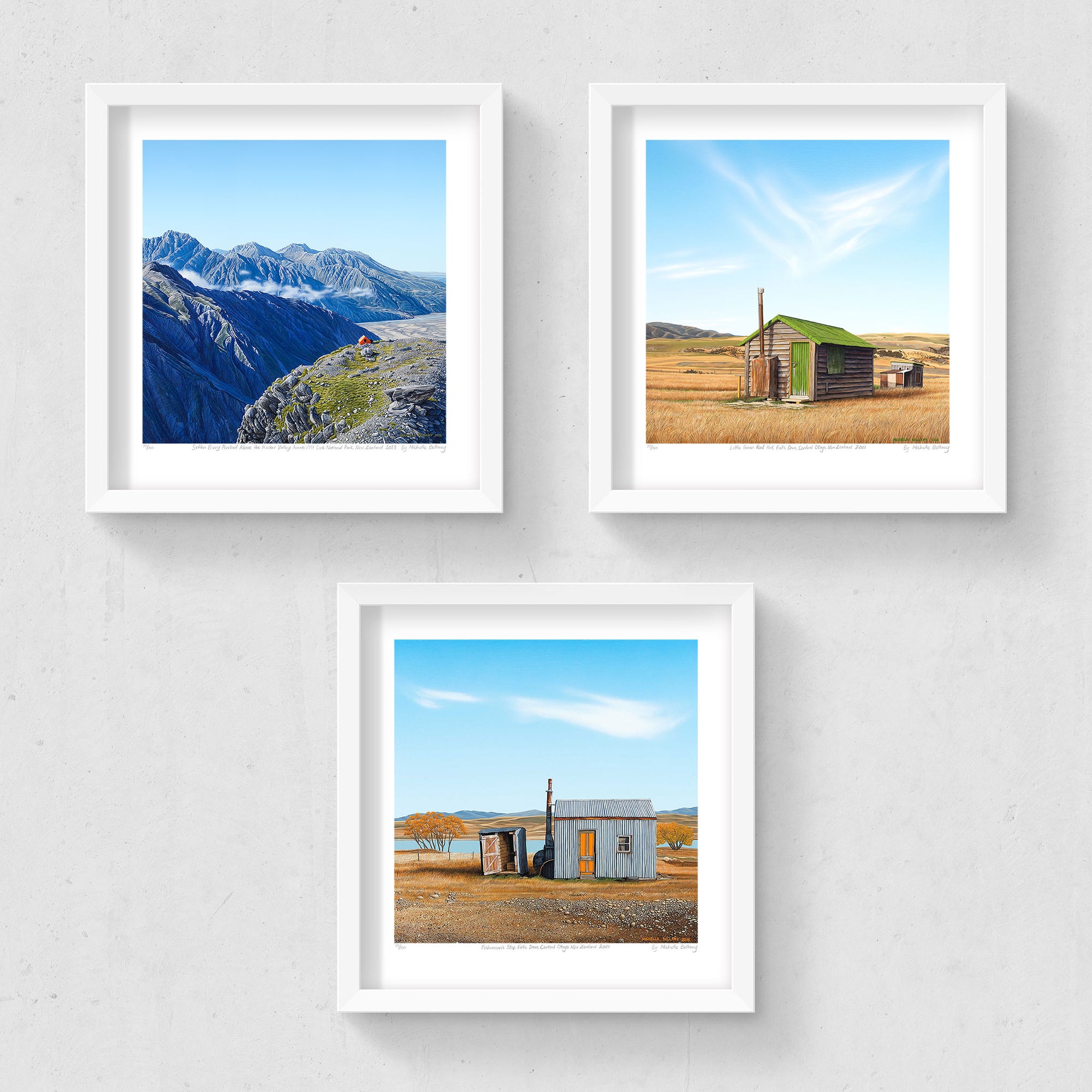 Set of 3 - Petite Prints - NZ South