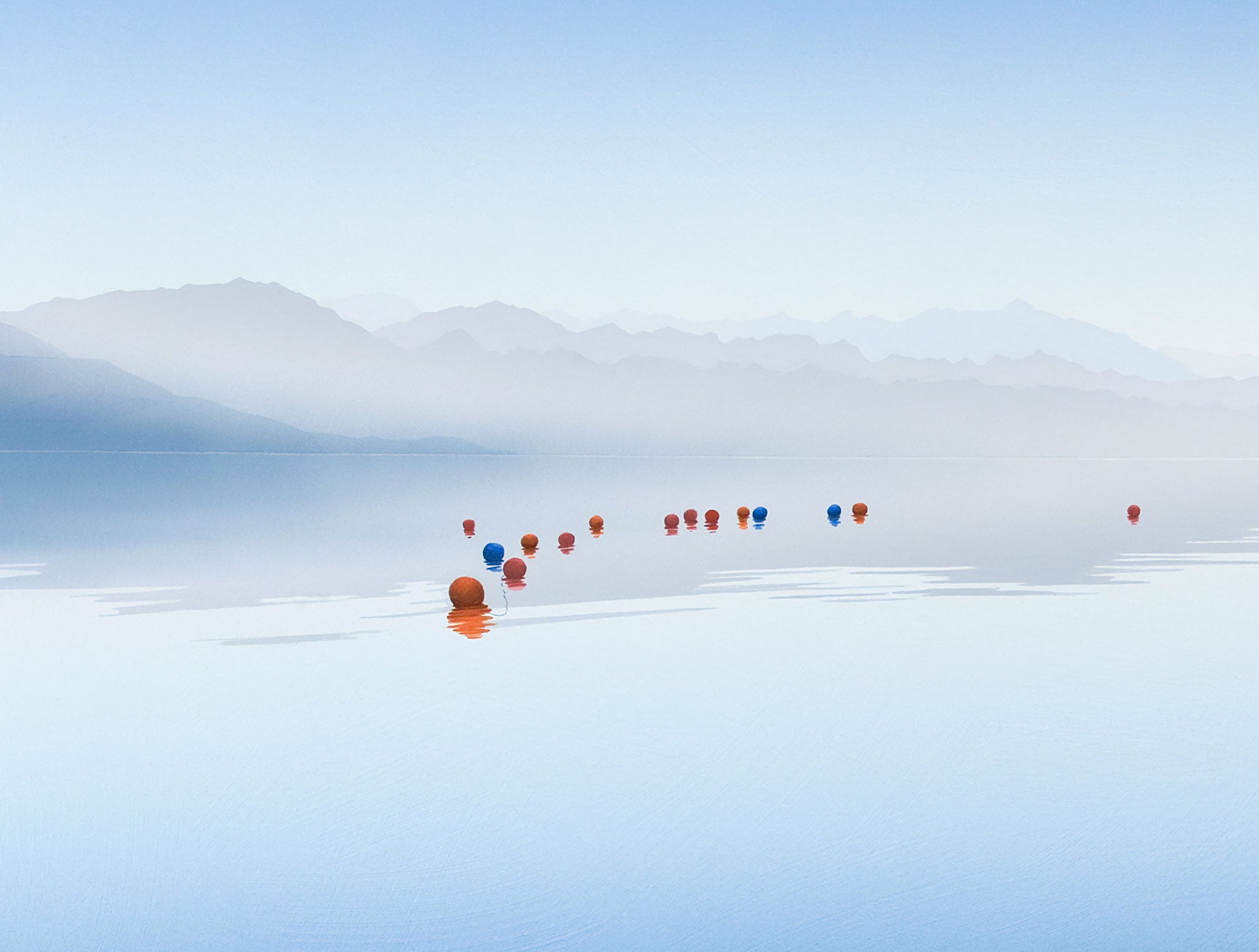 Buoys lake Hawea