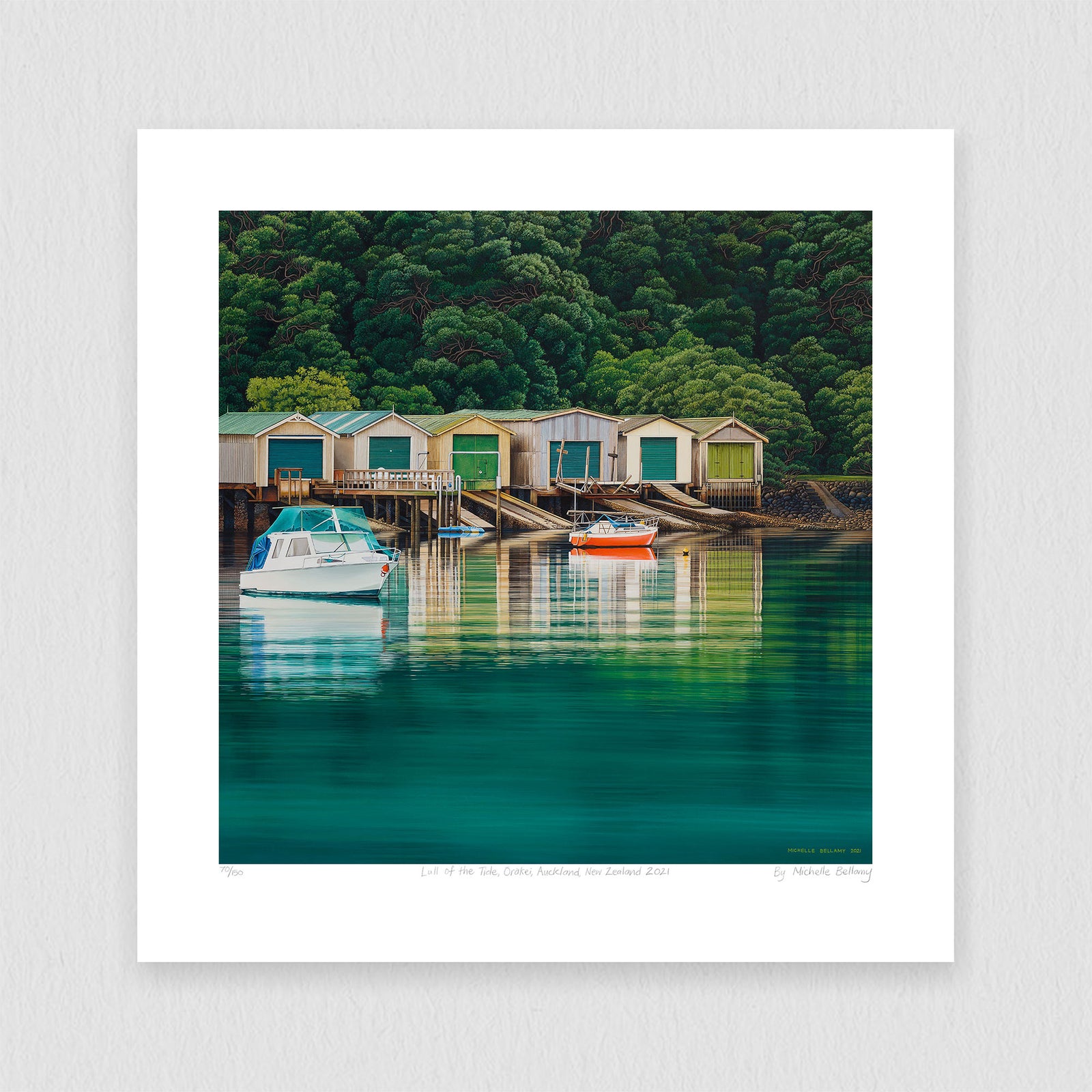 Auckland art prints, Ōrākei Basin and waterfronts. 