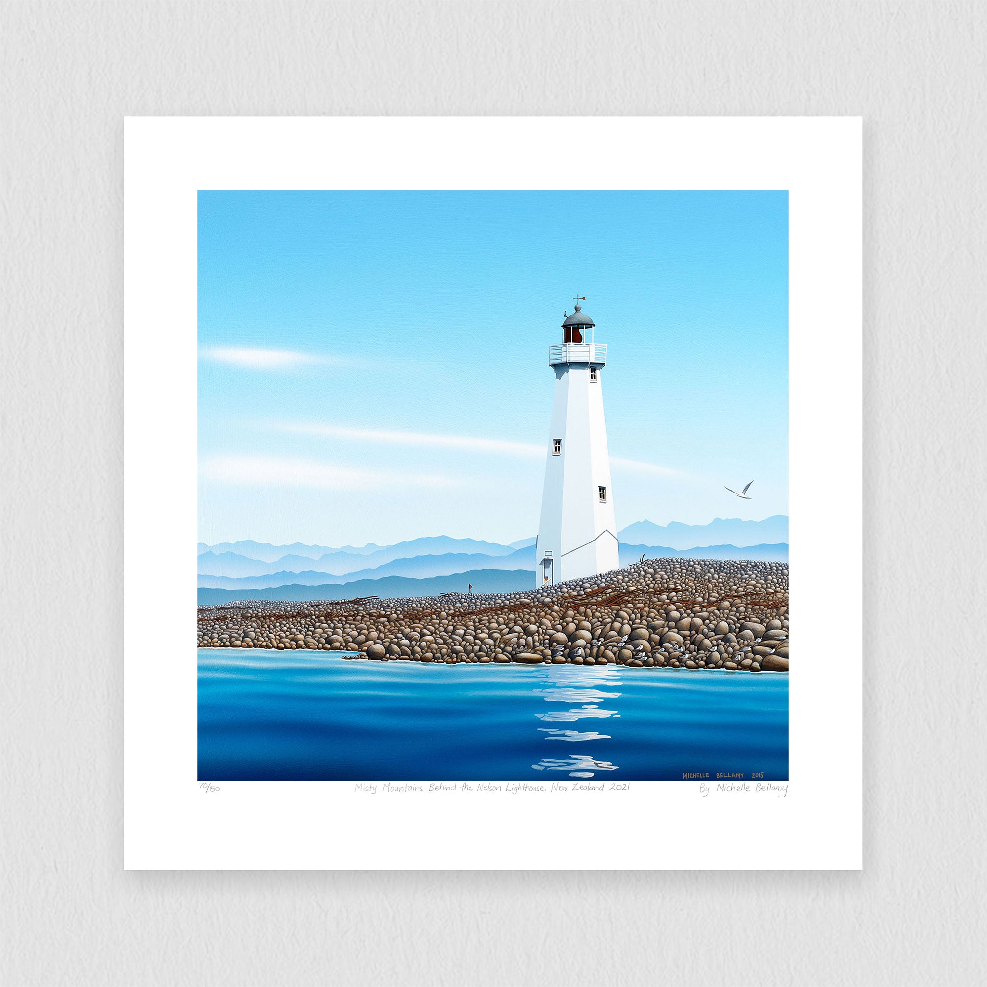 Misty Mountains Behind the Nelson Lighthouse 150